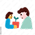 人が向き合うイラスト