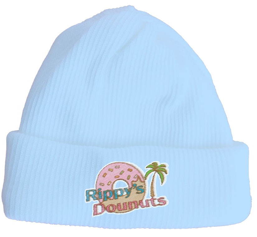 Rippy's Dounutsのビーニー、水色