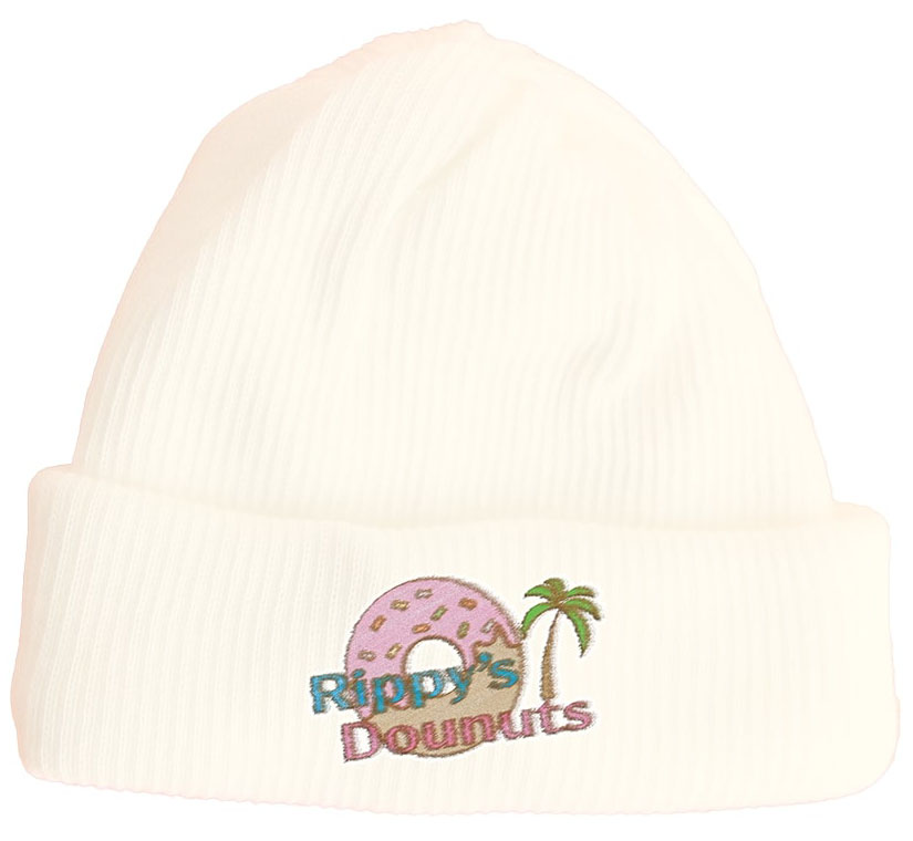 Rippy's Dounutsのビーニー、白