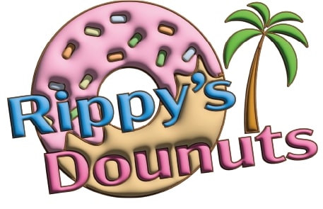 Rippy's Dounutsのロゴ、押し込まれている感じ
