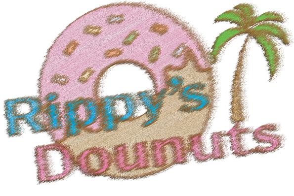 Rippy's Dounutsの刺繡風ロゴ