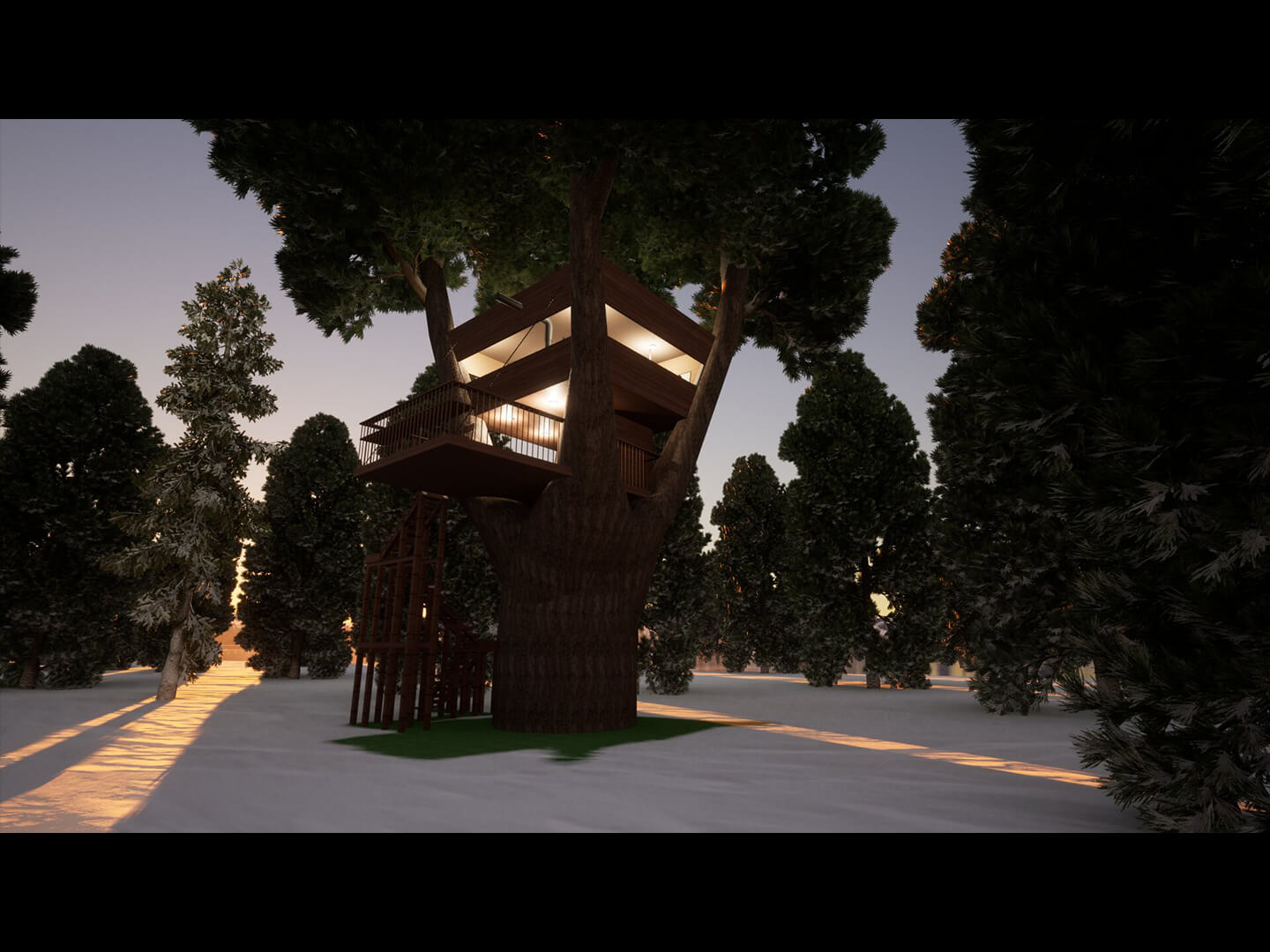 夜はまた違った雰囲気に。