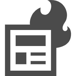 紙が燃えているイラスト